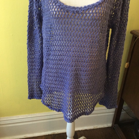 We the Free Crocheted Purple Top Size L - Picture 4 of 12